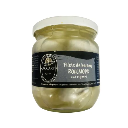 Pickled Herring Rollmops in Vinegar ( Sour cure)