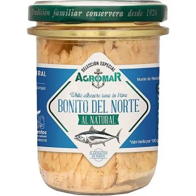 Tuna in brine Premium Bonito Del Norte by AGROMAR -Line caught